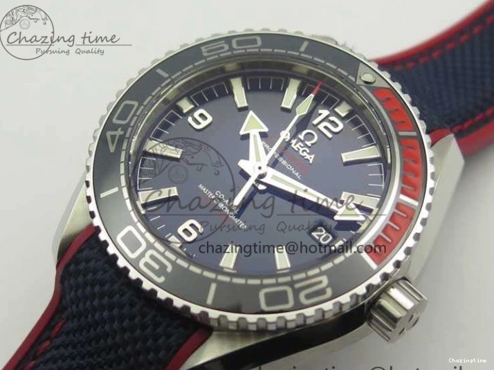 0125 Planet Ocean “Pyeongchang 2018” 43.5mm SS OMF 1:1 Best Edition Blue Dial On Nylon Strap A Soft 8082